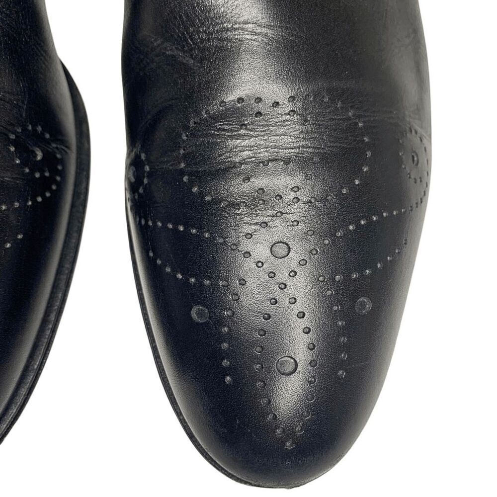 Gucci Interlocking G Logo Perforated Brogue Ankle Boot EU 37.5 US 7.5 Leather - Picture 4 of 11